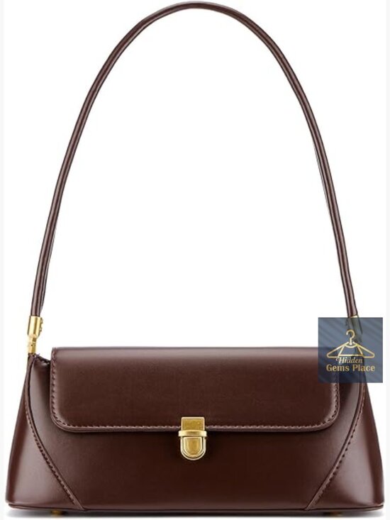 Handbags - Vintage Vegan Leather Satchel Purse with Buckle Closure Shoulder Bag
